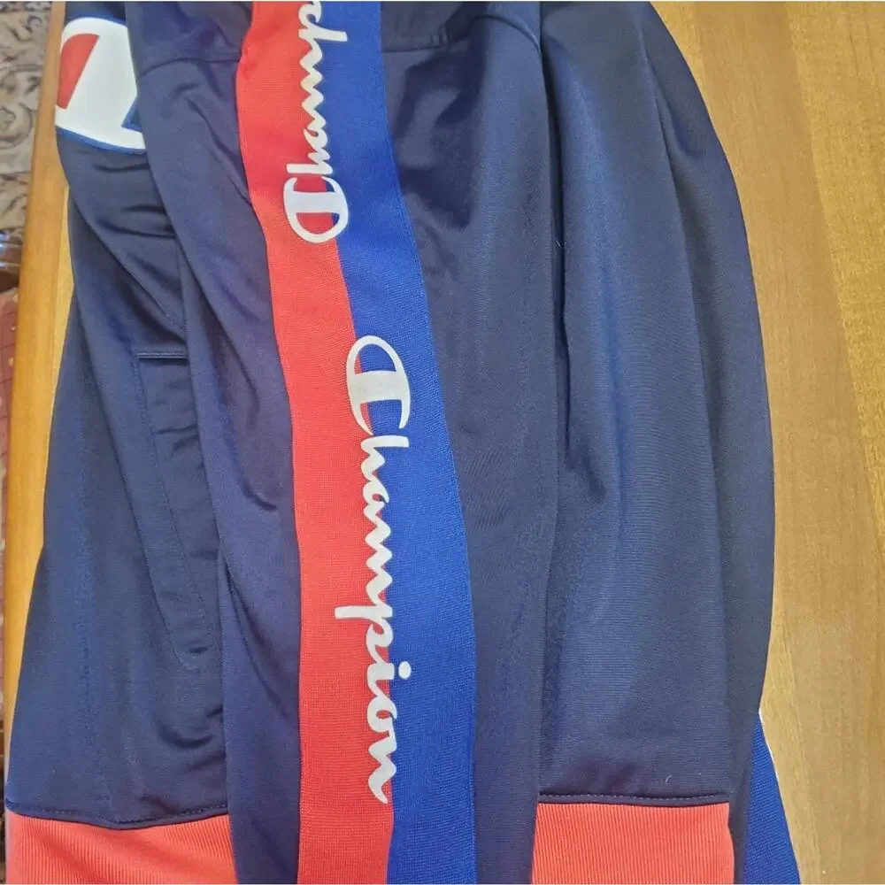 Vintage Champion red/white/blue track jacket. Size men's Small
